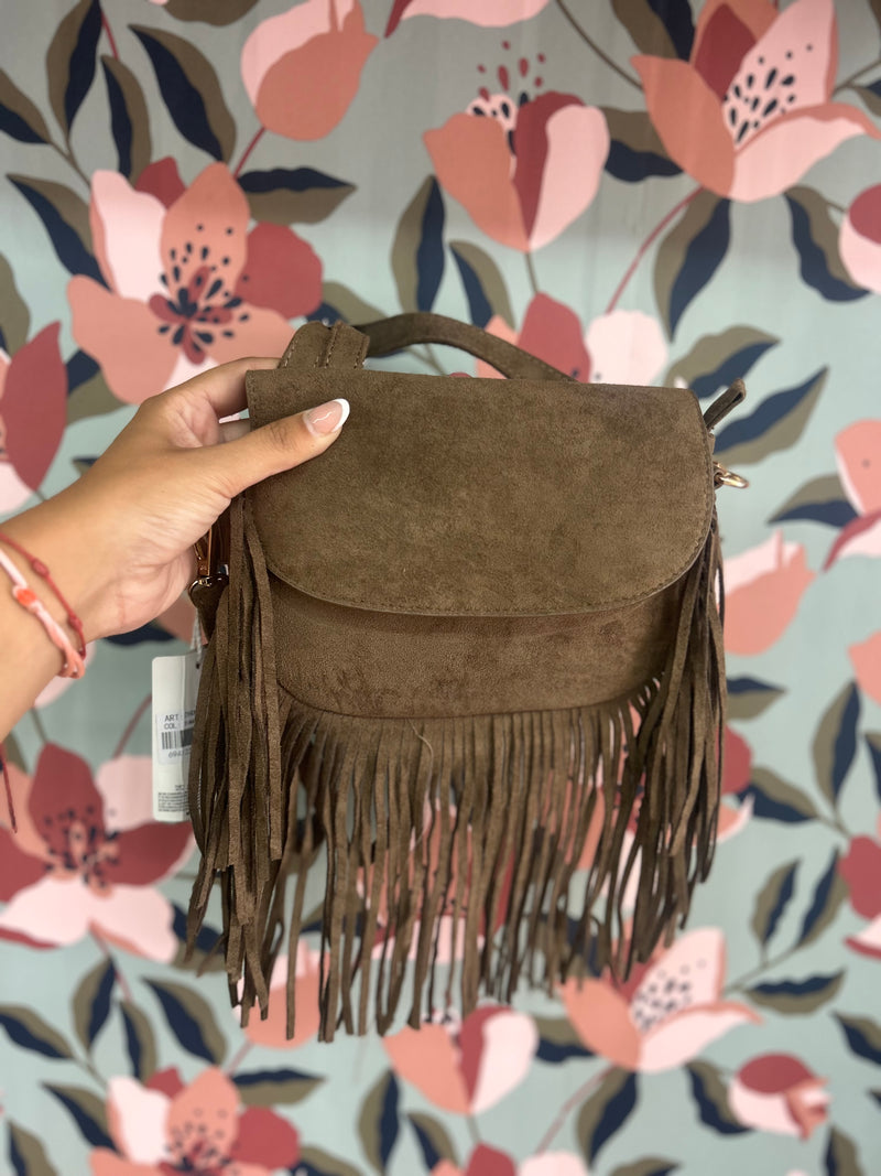 Bolso fleco camel