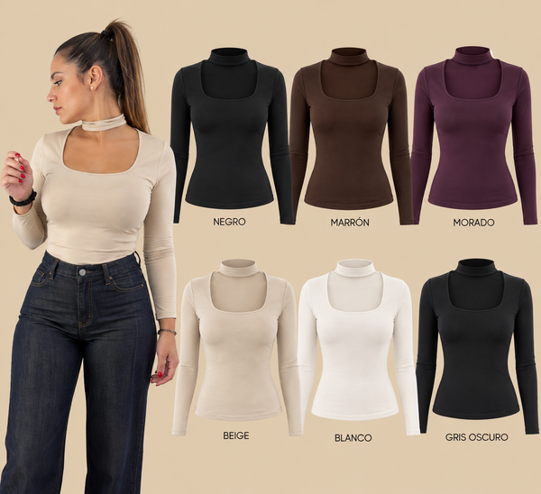 Camiseta licra cuello