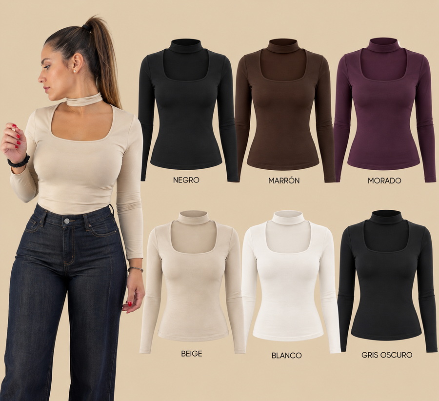 Camiseta licra cuello