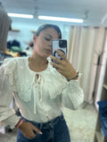 Camisa cuello floral