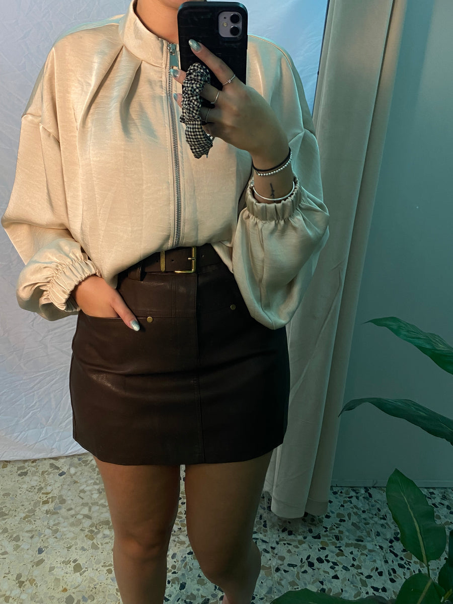 Falda pantalón polipiel