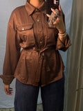 Chaqueta raso