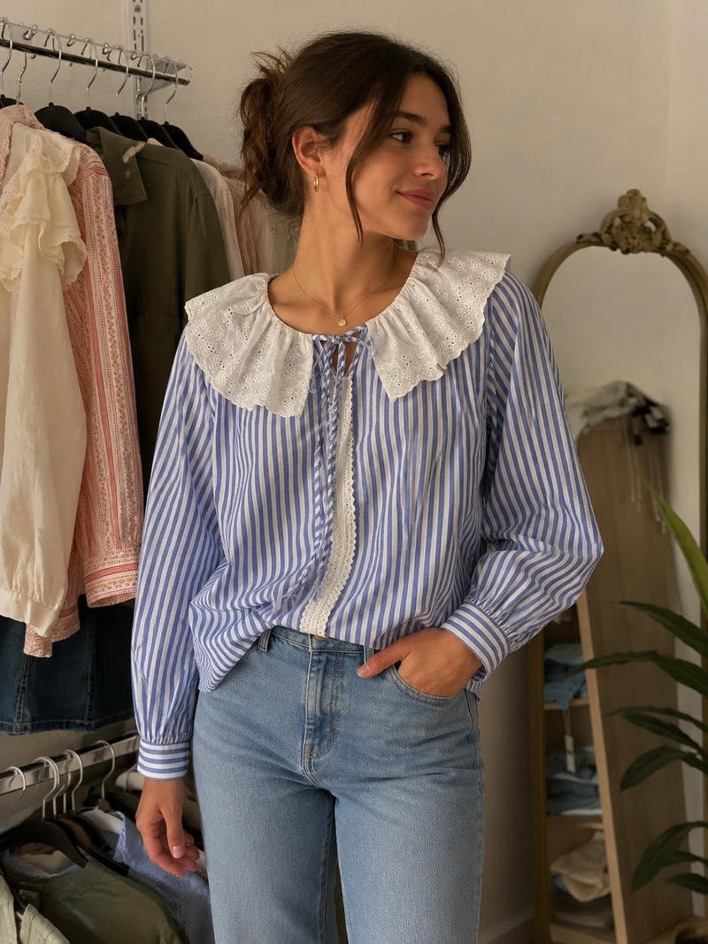 Camisa cuello bebe