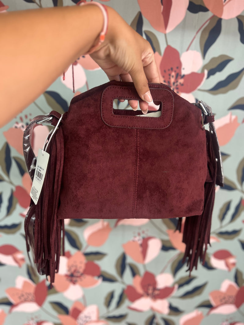 Bolso Burdeos fleco
