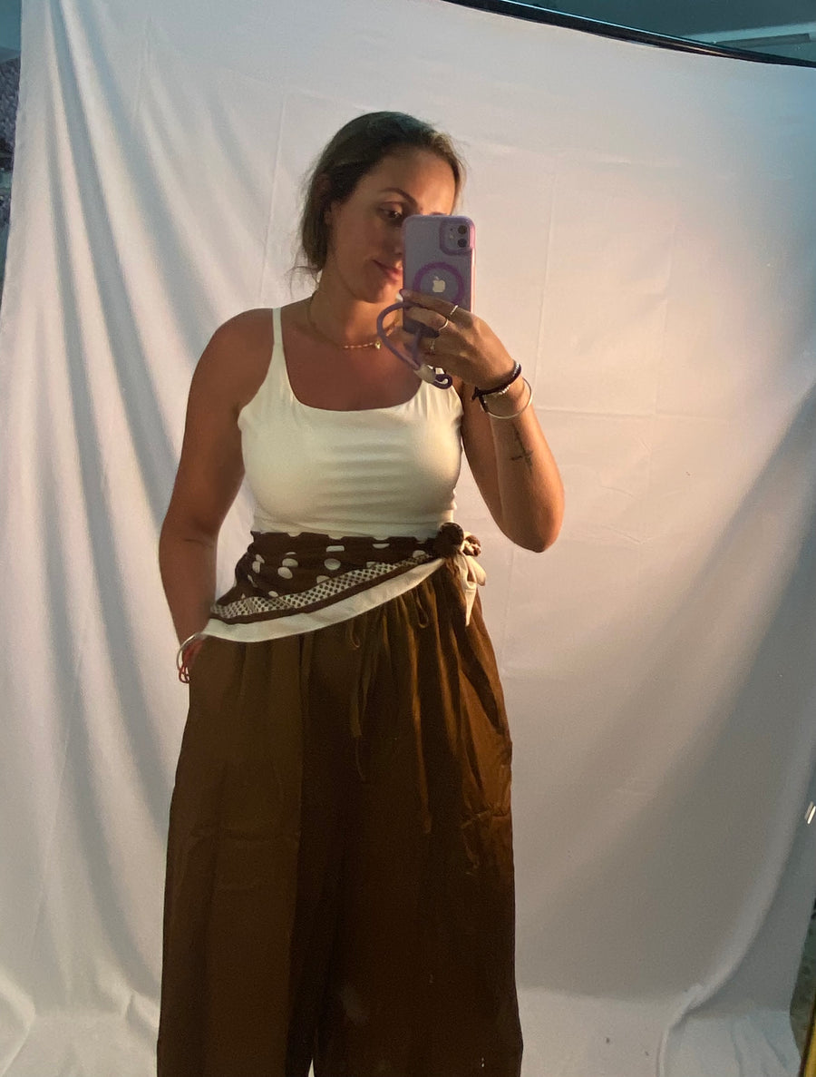 Pantalón pañuelo lunares