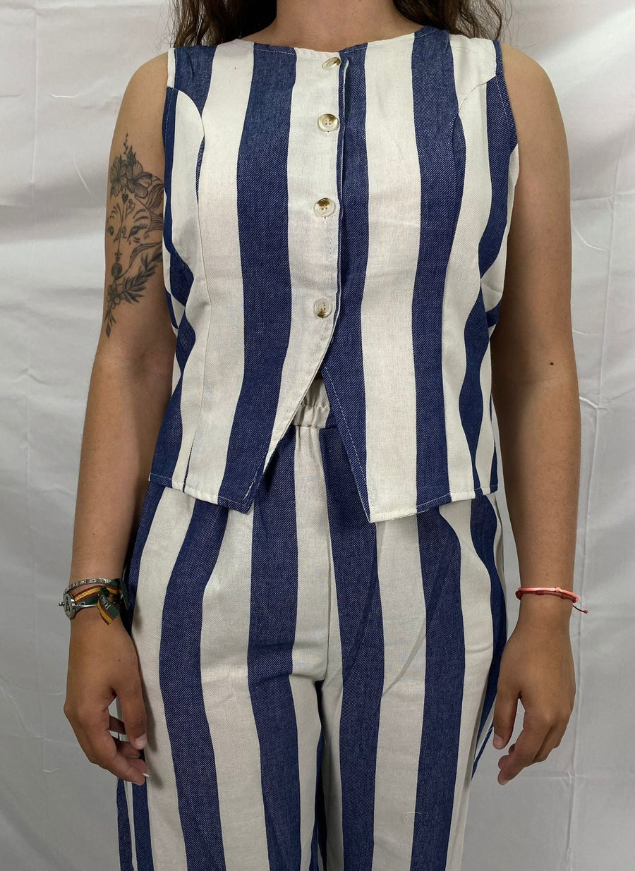Conjunto Rayas Navy